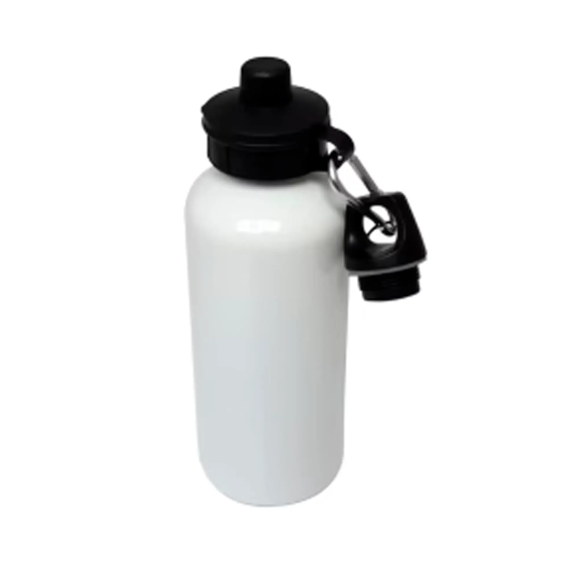 Water Bottles - Two Lids - 600ml - White